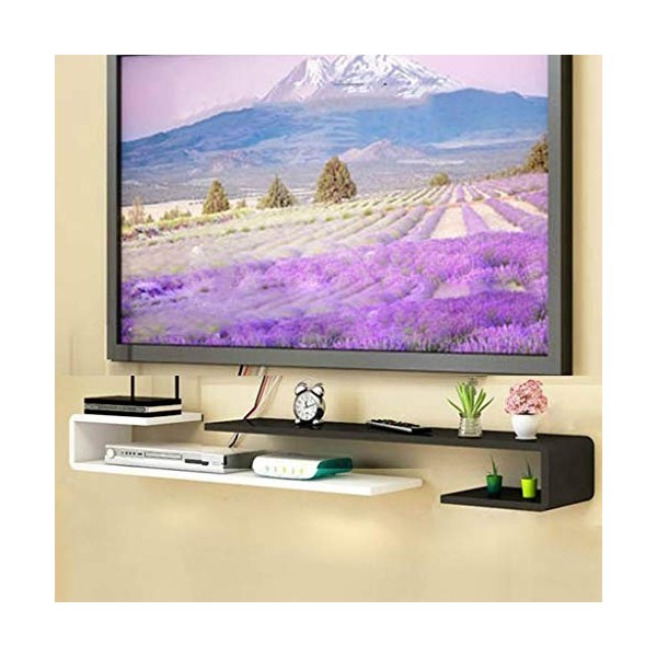AFEO-Mural Meuble TV Étagère Murale pour télévision Étagère Murale pour Chambre à Coucher Salon Étagère de Stockage multimédi
