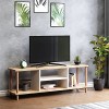 [en.casa] Meuble TV de Salon Support Banc Télé avec Espaces de Rangement Panneau de Particules Bois de Hêtre 43 x 120 x 29 cm