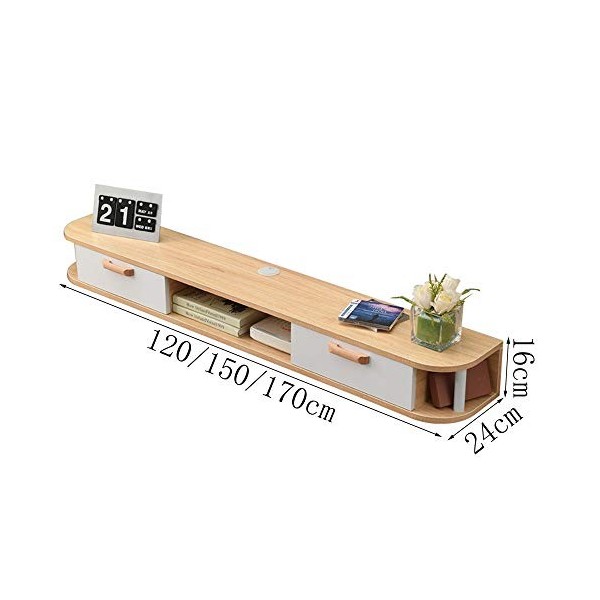 Meuble TV flottant Meuble TV, lecteur DVD, console de divertissement multimédia, support de jeu, présentoir de meuble TV, clo