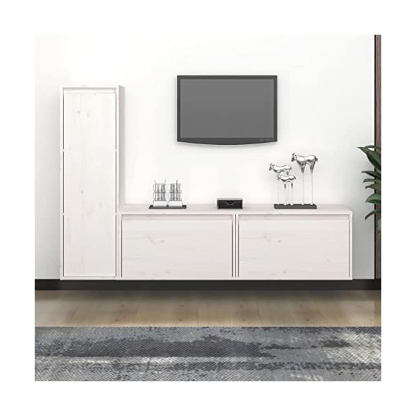 VEEKI Meuble TV, Meuble TV Suspendu, Meuble TV Industriel, Meuble TV Bois, Meuble Chambre, Convient pour Salon ou Chambre, Me