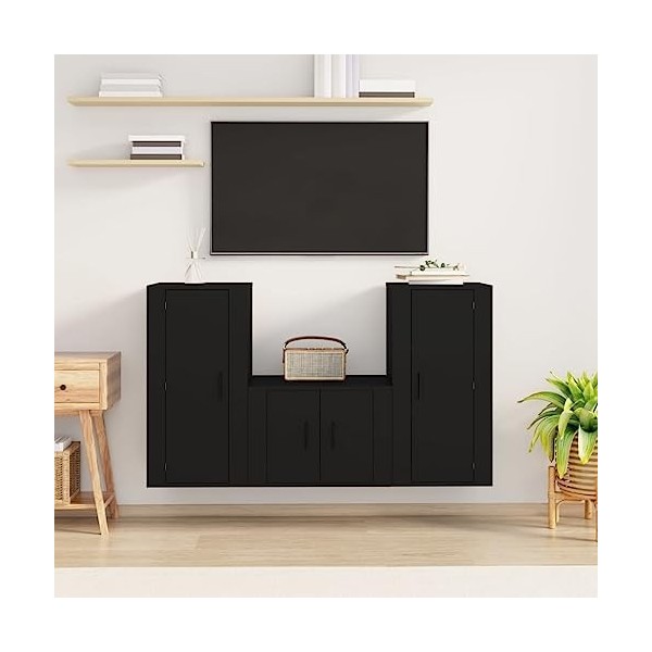 VEEKI Meuble TV, Meuble TV Suspendu, Meuble TV Industriel, Meuble TV Bois, Meuble Chambre, Convient pour Salon ou Chambre, En