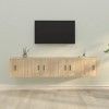 VEEKI Meuble TV, Meuble TV Suspendu, Meuble TV Industriel, Meuble TV Bois, Meuble Chambre, Convient pour Salon ou Chambre, En