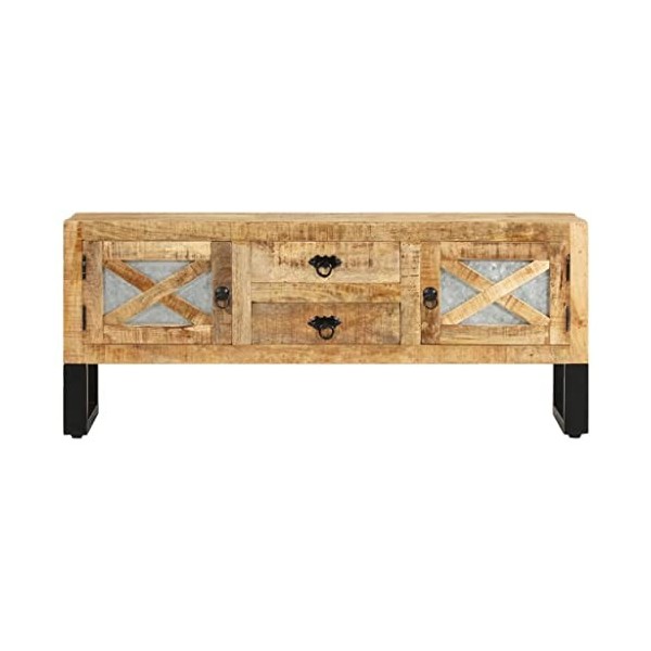 VEEKI Meuble TV, Meuble TV Suspendu, Meuble TV Industriel, Meuble TV Bois, Meuble Chambre, Convient pour Salon ou Chambre, 11