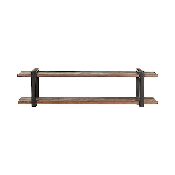 VEEKI Meuble TV, Meuble TV Suspendu, Meuble TV Industriel, Meuble TV Bois, Meuble Chambre, Convient pour Salon ou Chambre, 16