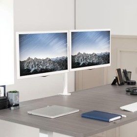 VIVO STAND-V002W Support de Bureau pour écran LCD LED de 13 à 27" avec Pince en C et œillet boulonné, Bras entièrement réglab