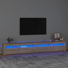 Générique Meuble TV avec lumières LED Chêne Sonoma 270x35x40 cm,54.4 KG,3152748, Meubles, Meubles TV
