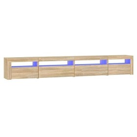 Générique Meuble TV avec lumières LED Chêne Sonoma 270x35x40 cm,54.4 KG,3152748, Meubles, Meubles TV