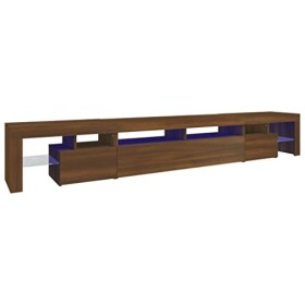 Générique Meuble TV avec lumières LED Chêne Marron 260x36,5x40 cm,52.5 KG,3152785, Meubles, Meubles TV