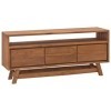 Générique Meuble TV 110x30x50 cm Bois de Teck Massif, 26.2 kg, 326117, Meubles, Meubles TV