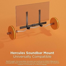 RICOO Support Mural pour Barre de Son, LH068 Adaptabilité Universelle avec/sans Trous, Montage sur Support télé et Support éc