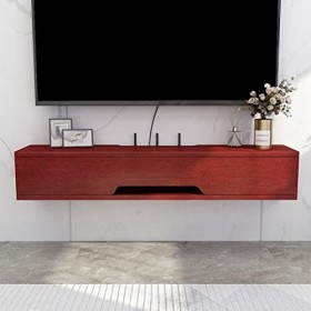 Étagère TV Murale Centre De Divertissement Console Média en Bois Meuble De Rangement Meuble De Télévision Flottant Meuble De 
