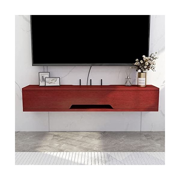 Étagère TV Murale Centre De Divertissement Console Média en Bois Meuble De Rangement Meuble De Télévision Flottant Meuble De 
