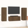 Camerina Ensemble de Meubles TV 3 pcs Chêne Marron Bois dingénierie,Meuble TV,Table Basse Salon Meuble TV,Table Basse LED Co