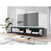 Meuble TV Donna, Largeur 180 cm, Lowboard TV, Debout ou Suspendu, Meuble Salon, Panneaux de Particules stratifiés, Style Mode