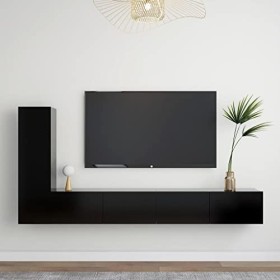 VEEKI Meuble TV, Meuble TV Suspendu, Meuble, Meuble TV avec Rangement，Meuble Industriel, Convient pour Salon ou Chambre, Ense