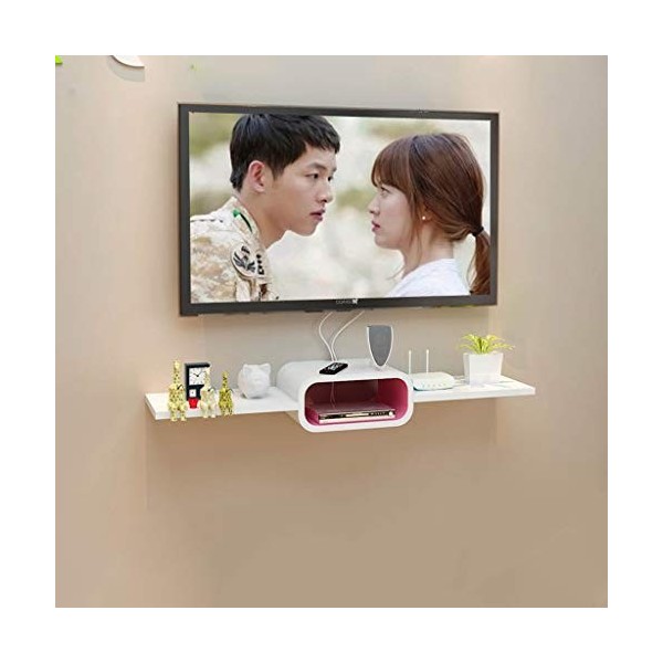 Etagère Murale Etagère Flottante Meuble de télévision Mural Ensemble décodeur Routeur Lecteur de DVD Sky Box Etagère de Range