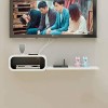 Etagère Murale Etagère Flottante Meuble de télévision Mural Ensemble décodeur Routeur Lecteur de DVD Sky Box Etagère de Range