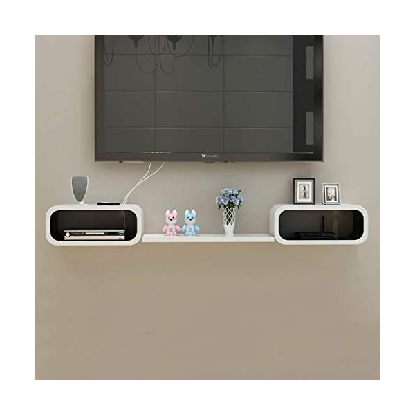 Etagère Murale Etagère Flottante Meuble de télévision Mural Ensemble décodeur Routeur Lecteur de DVD Sky Box Etagère de Range