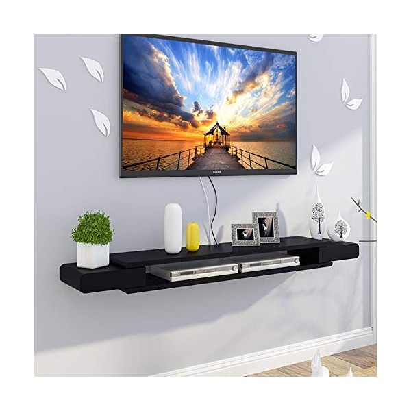 Meuble TV flottant mural Console TV Support de rangement multimédia pour la maison Meuble TV Meuble TV Sky Box Boîte décodeur
