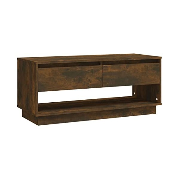 vidaXL Meuble TV Centre de Divertissement Armoire Basse Armoire Stéréo Salon Salle de Séjour Maison Intérieur Chêne Marron 10