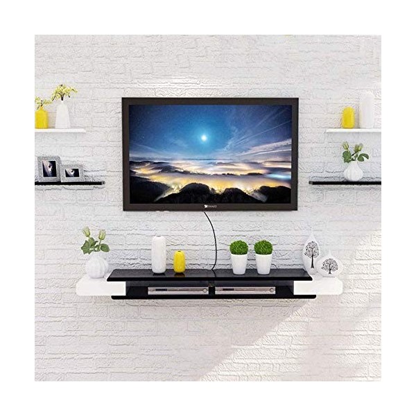 ÉTagèRe Flottante, Support de Rangement Mural Pour Meuble TV, Console TV Support de Rangement MultiméDia Pour la Maison/B / 1