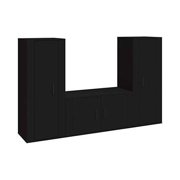 WREWING Meuble TV,Bas Table TV Support de Télévision en Bois pour Salon Chambre Salle à Manger,Support pour Téléviseur Jusqu’