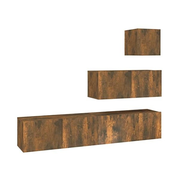 VEEKI Meuble TV, Meuble TV Suspendu, Meuble TV Industriel, Meuble TV Bois, Meuble Chambre, Convient pour Salon ou Chambre, En