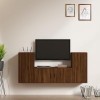 VEEKI Meuble TV, Meuble TV Suspendu, Meuble TV Industriel, Meuble TV Bois, Meuble Chambre, Convient pour Salon ou Chambre, En