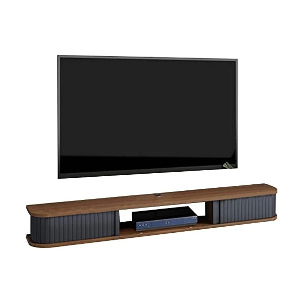 MABIBI Meuble TV mural flottant pour console multimédia avec 2 tiroirs - 100 cm