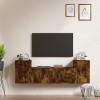 VEEKI Meuble TV, Meuble TV Suspendu, Meuble TV Industriel, Meuble TV Bois, Meuble Chambre, Convient pour Salon ou Chambre, En