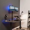 VIVO STAND-V012 Support de Bureau pour Double écran Extra Haut de 99,1 cm, entièrement réglable pour écrans jusquà 27", Noir