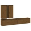 Générique Meubles TV 4 pcs Marron Miel Bois Massif de pin,34.15 KG,3100182, Meubles, Meubles TV