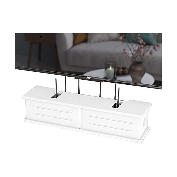 Vendics Meuble Tv Mural Meuble Tv Flottant, Meuble Tv Flottant 23,6/31,4 Pouces, Meuble Tv, Étagère de Rangement Pour Décodeu