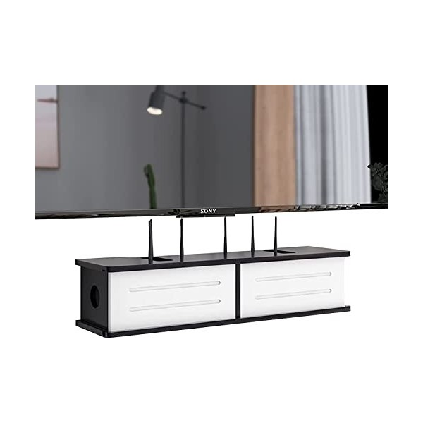 Vendics Meuble Tv Mural Meuble Tv Flottant, Meuble Tv Flottant 23,6/31,4 Pouces, Meuble Tv, Étagère de Rangement Pour Décodeu