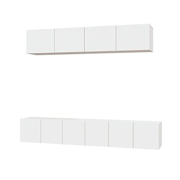 vidaXL Ensemble de Meubles TV 5 pcs Blanc Bois dingénierie
