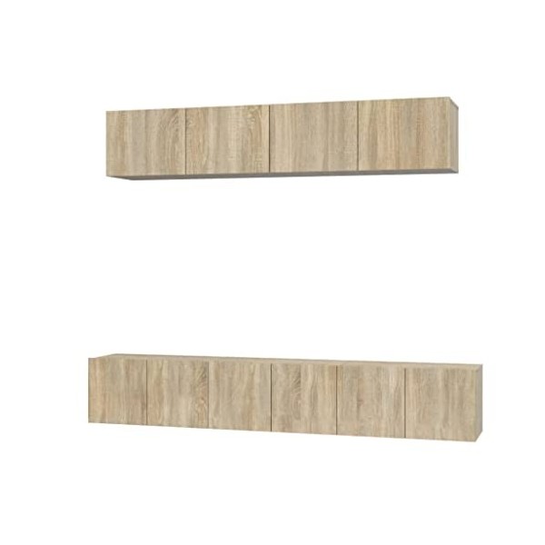 vidaXL Ensemble de Meubles TV 5 pcs Blanc Bois dingénierie