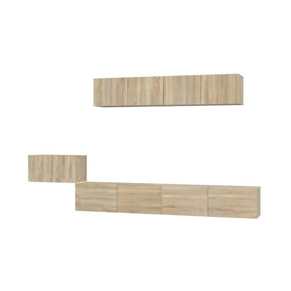 vidaXL Ensemble de Meubles TV 5 pcs Blanc Bois dingénierie