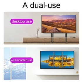 Support TV de Table Universel pour écran de 42 à 85 Pouces, Support TV réglable en Hauteur pouvant contenir jusquà 60 kg/132