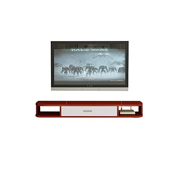 EsEntL Console de Meuble TV Flottante, Support de décodeur pour Meuble TV, Centre de Divertissement multimédia, adapté au Sal