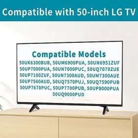 Pieds TV pour LG Smart TV 50" 50UM7300AUE 50UK6300BUB 50UK6500AUA 50UK6090PUA 50UP7700PUB avec vis, facile à installer