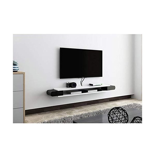ÉTagèRe Flottante, Support de Rangement Mural Pour Meuble TV, Console TV Support de Rangement MultiméDia Pour la Maison/D / 1