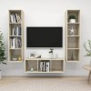 Ensemble de Meuble TV 3 pcs Chêne Sonoma Aggloméré - Meuble TV, Armoire Basse Centre, Support Télé pour Salon Chambre,