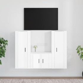 Meuble TV,Étagère TV Flottante, Support de Télévision Flottant Fixé au Mur Centre de Console Multimédia de Divertissement Gra