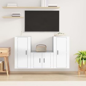 VEEKI Meuble TV, Meuble TV Suspendu, Meuble TV Industriel, Meuble TV Bois, Meuble Chambre, Convient pour Salon ou Chambre, En
