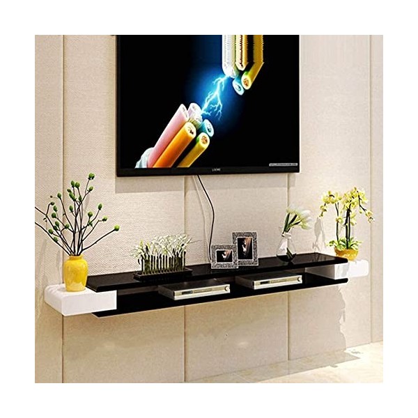 EsEntL Meuble TV Meuble TV Unités Murales pour Salon Étagère Flottante Meuble TV Mural Support de Fond pour Lecteur DVD/Blu-R