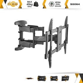 RICOO Support Murale TV Orientable S5064 Inclinable Universel 37-65" 94-165cm Fix ation Mural Télévision LED/LCD/Incurvée V