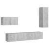 Générique Ensemble de Meuble TV 4 pcs Gris béton Aggloméré,48.6 KG,3079098, Meubles, Meubles TV