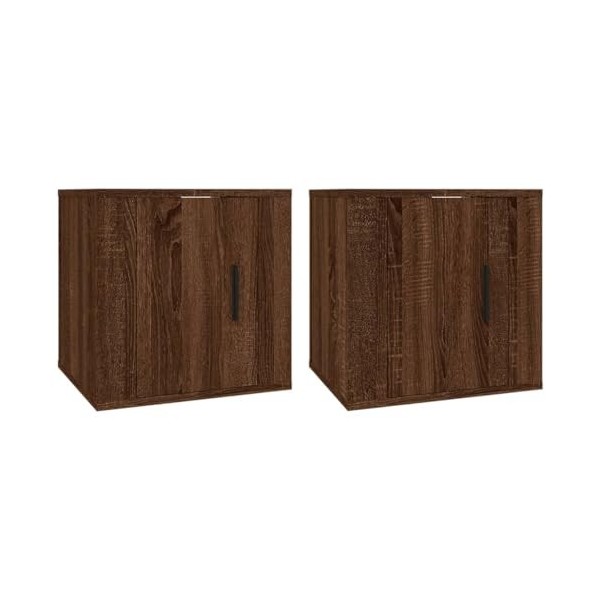 vidaXL Meubles TV muraux 2 pcs Chêne Marron 40x34,5x40 cm