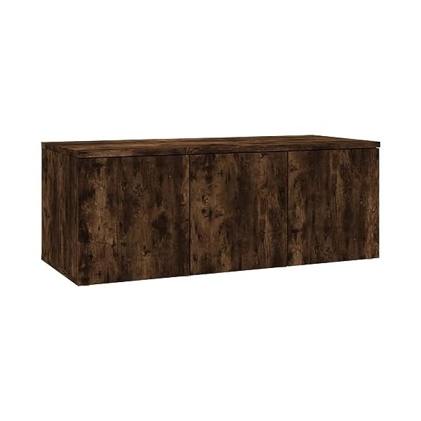 Meubles-TV Meuble TV Chêne Fumé 80x34x30 cm Bois dingénierie
