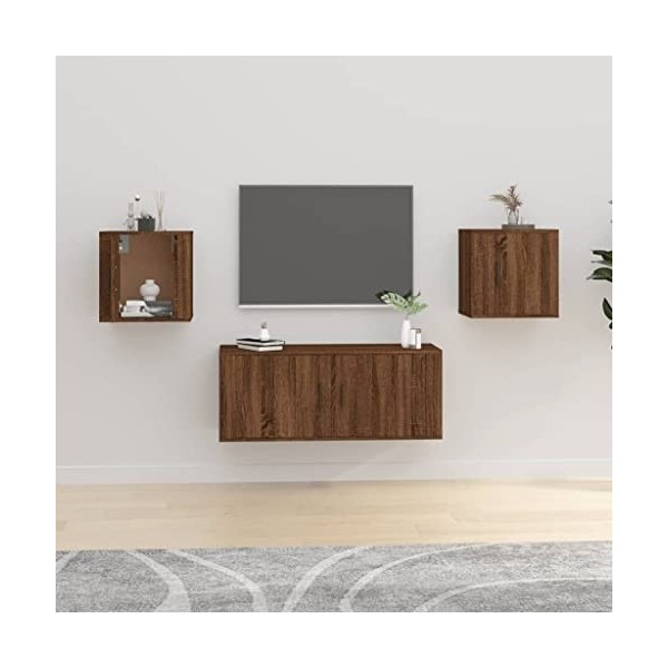 vidaXL Meubles TV muraux 2 pcs Chêne Marron 40x34,5x40 cm